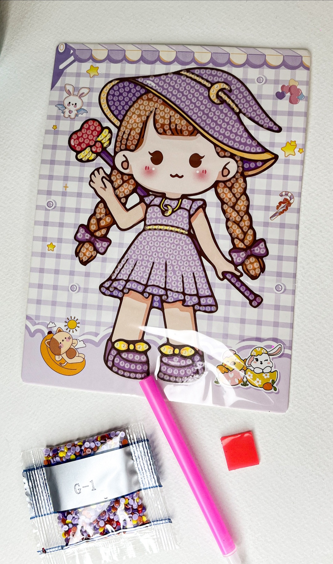 نقاشی الماسی طرح دختر