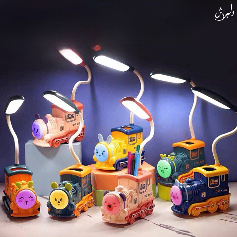 چراغ مطالعه و شب خواب قطار سورمه ای زرد