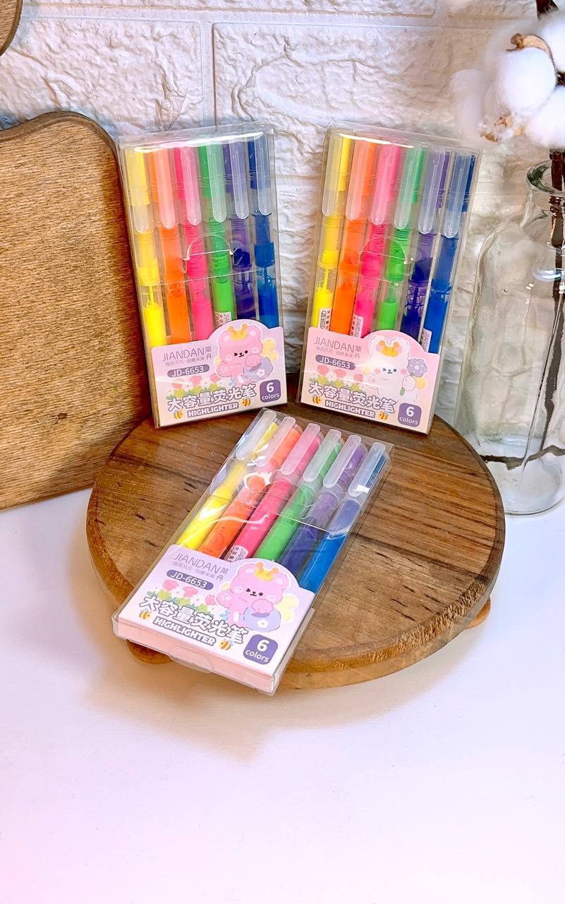 هایلایتر ۶ عددی مایع جیاندان