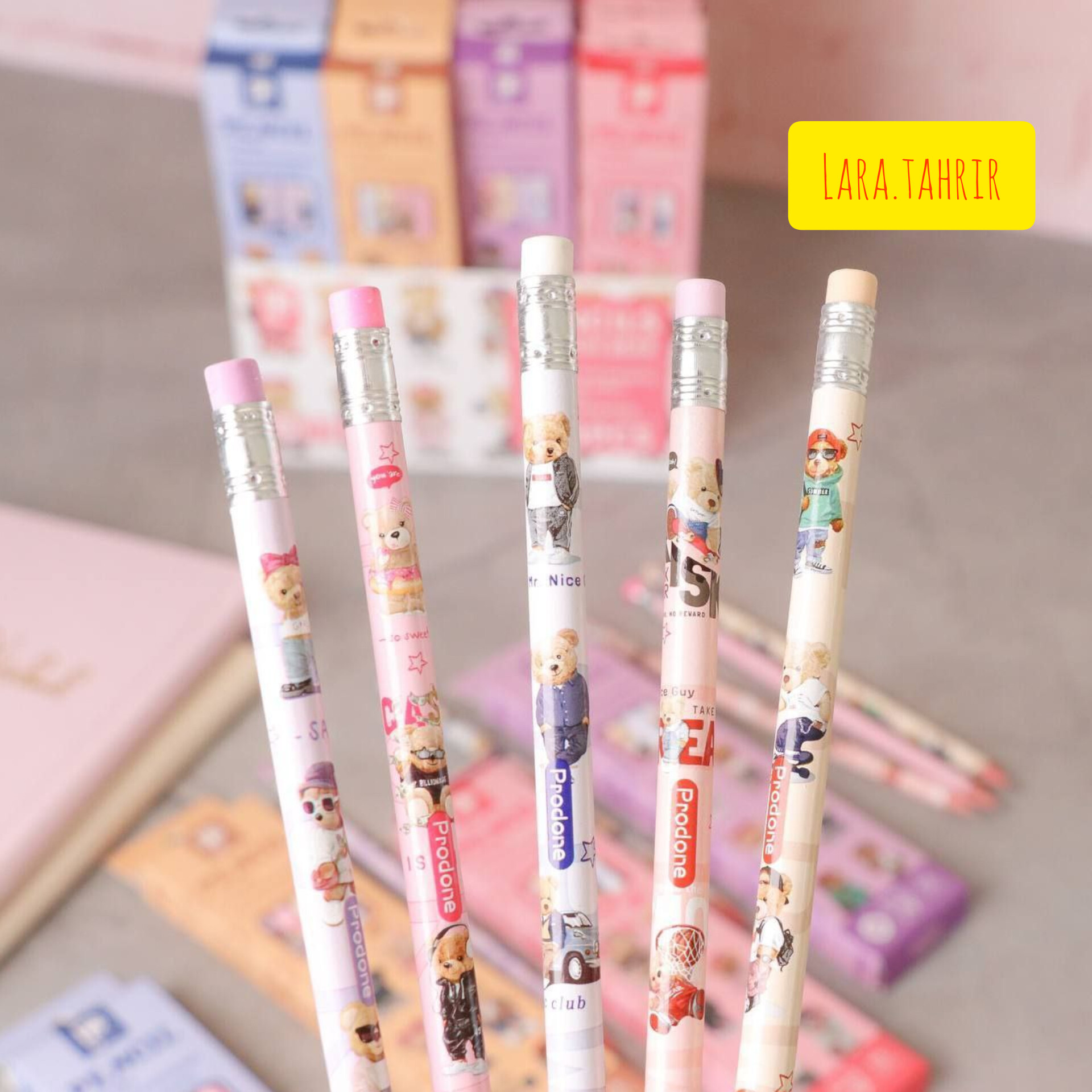 بسته ۱۲ عددی مداد پرودون طرح خرس