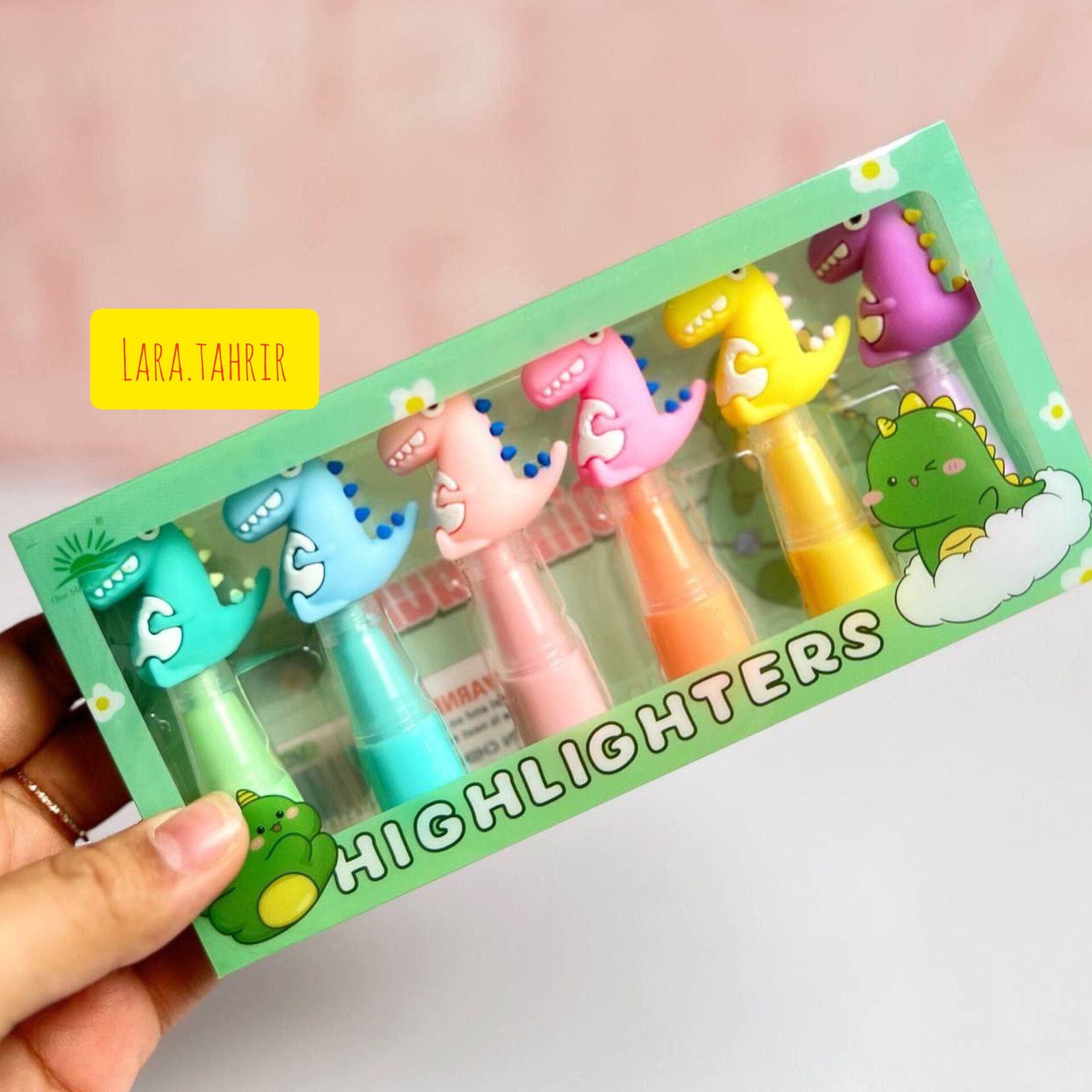 ست ۶ عددی هایلایتر فانتزی دایناسور خنگ