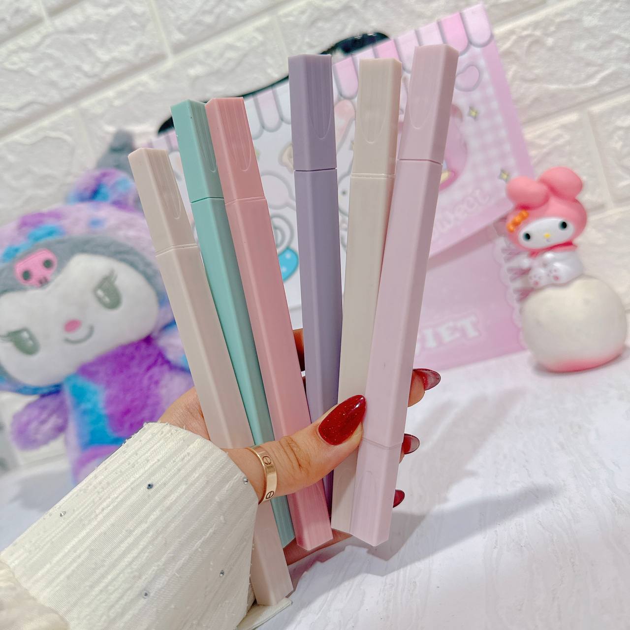 ست ۶ عددی هایلایتر مکعبی دو سر بزرگ