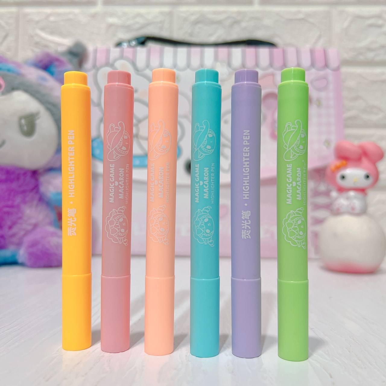 ست ۶ عددی هایلایتر MACRON طرح کرومی و ملودی